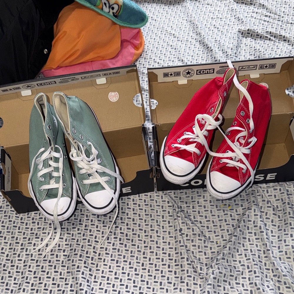Converse Kids Sneakers - Red and Green